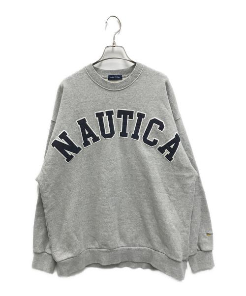 NAUTICA（ノーティカ）NAUTICA (ノーティカ) カレッジロゴスウェット グレー サイズ:Mの古着・服飾アイテム