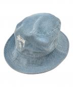 stussyステューシー）の古着「コーデュロイバケットハット」｜ブルー