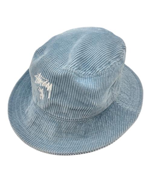 stussy（ステューシー）stussy (ステューシー) コーデュロイバケットハット ブルー サイズ:L/XLの古着・服飾アイテム
