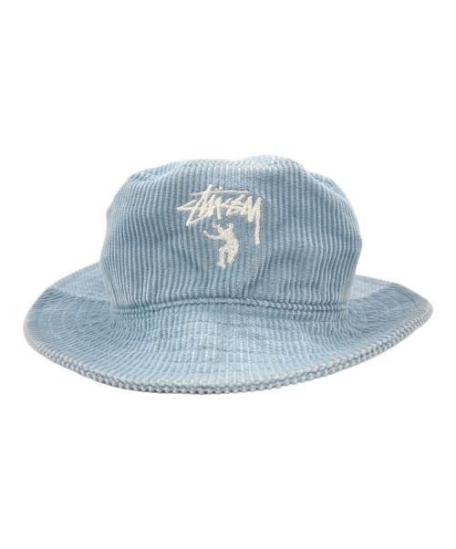stussy（ステューシー）stussy (ステューシー) コーデュロイバケットハット ブルー サイズ:L/XLの古着・服飾アイテム