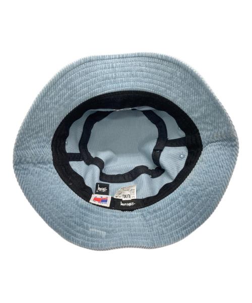 stussy（ステューシー）stussy (ステューシー) コーデュロイバケットハット ブルー サイズ:L/XLの古着・服飾アイテム