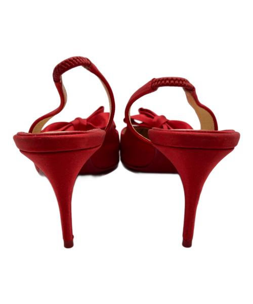 Christian Louboutin（クリスチャン・ルブタン）Christian Louboutin (クリスチャン・ルブタン) リボンデザインピンヒール レッド サイズ:36.5の古着・服飾アイテム