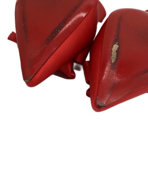 Christian Louboutin（クリスチャン・ルブタン）Christian Louboutin (クリスチャン・ルブタン) リボンデザインピンヒール レッド サイズ:36.5の古着・服飾アイテム