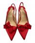 Christian Louboutin (クリスチャン・ルブタン) リボンデザインピンヒール レッド サイズ:36.5：6000円