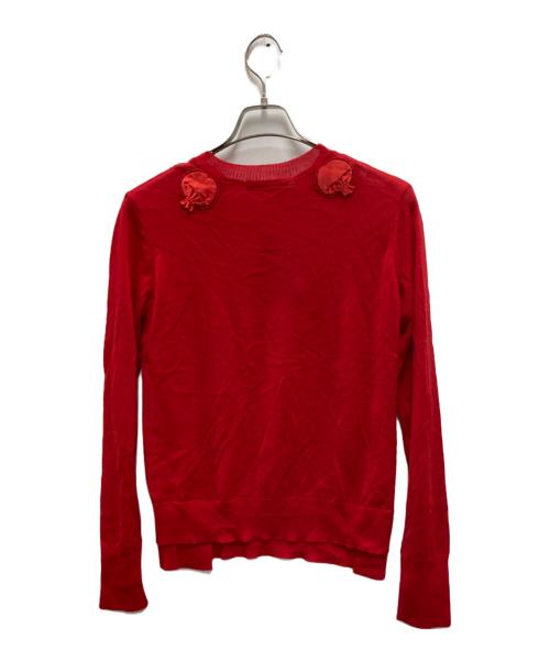 UNDERCOVER（アンダーカバー）UNDERCOVER (アンダーカバー) スカルパッチウールニット レッド サイズ:1の古着・服飾アイテム