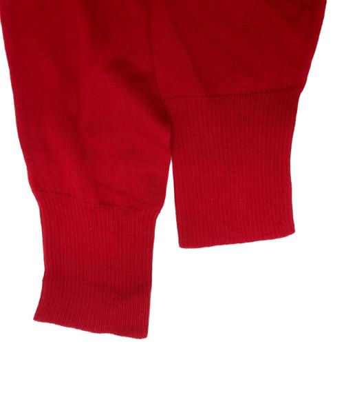 UNDERCOVER（アンダーカバー）UNDERCOVER (アンダーカバー) スカルパッチウールニット レッド サイズ:1の古着・服飾アイテム