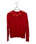UNDERCOVER（アンダーカバー）の古着「スカルパッチウールニット」｜レッド