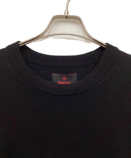 BRIEFING（ブリーフィング）BRIEFING (ブリーフィング) CASHMERE CREW NECK KNIT/カシミヤクルーネックニット ブラック サイズ:Lの古着・服飾アイテム