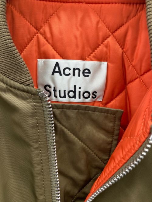 Acne studios（アクネ ストゥディオズ）Acne studios (アクネ ストゥディオス) MAKIO MA-1 BOMBER JACKET/ボンバージャケット グリーン サイズ:44の古着・服飾アイテム