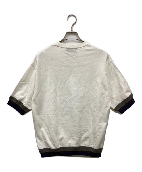 TOMORROW LAND（トゥモローランド）TOMORROW LAND (トゥモローランド) リブライン ニットTシャツ ホワイト サイズ:Mの古着・服飾アイテム