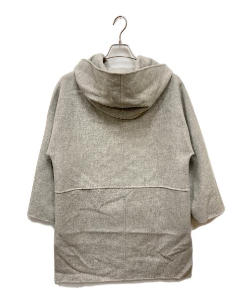 MaxMara（マックスマーラ）MaxMara (マックスマーラ) ドルマンスリーブフーデッドウールコート グレー サイズ:40の古着・服飾アイテム