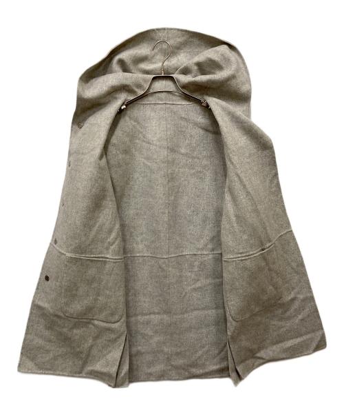 MaxMara（マックスマーラ）MaxMara (マックスマーラ) ドルマンスリーブフーデッドウールコート グレー サイズ:40の古着・服飾アイテム