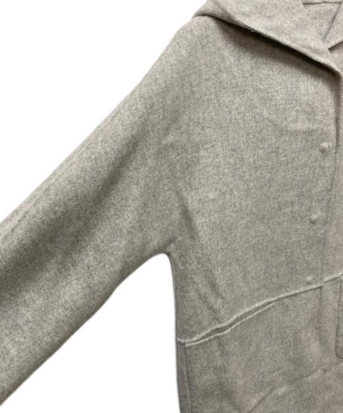 MaxMara（マックスマーラ）MaxMara (マックスマーラ) ドルマンスリーブフーデッドウールコート グレー サイズ:40の古着・服飾アイテム