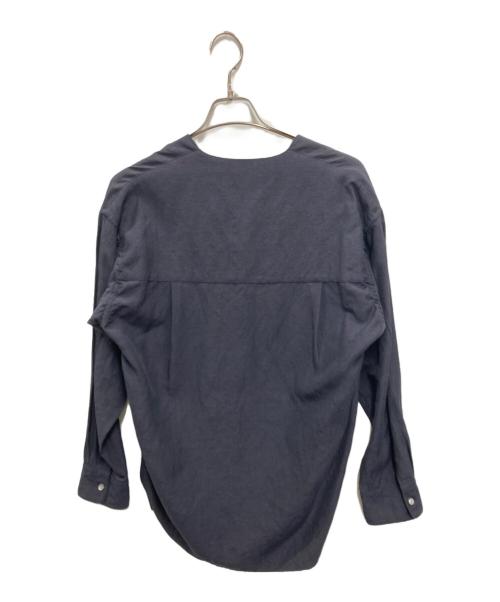 ikiji（イキジ）IKIJI (イキジ) ウールリネンプルオーバー ネイビー サイズ:FREEの古着・服飾アイテム