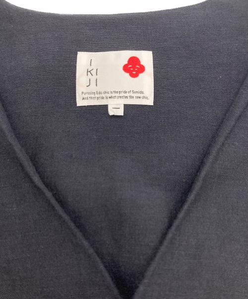 ikiji（イキジ）IKIJI (イキジ) ウールリネンプルオーバー ネイビー サイズ:FREEの古着・服飾アイテム