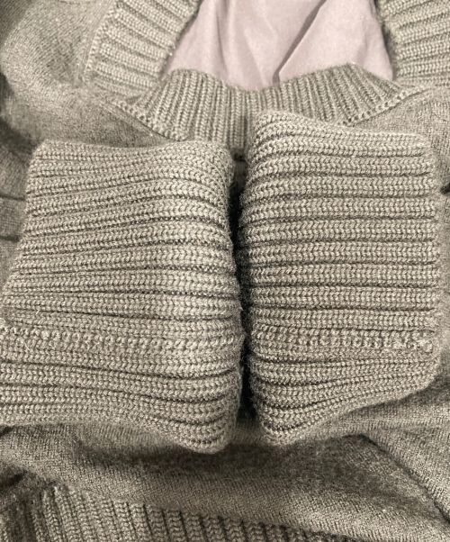 MONCLER（モンクレール）MONCLER (モンクレール) ヴァージン ウール ドッキング ニット カーキ サイズ:Mの古着・服飾アイテム