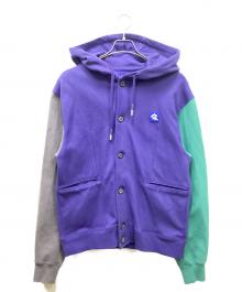 ADER error（アーダーエラー）の古着「Button Front Hoodie」｜パープル