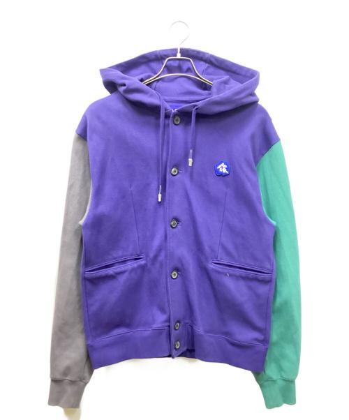 ADER error（アーダーエラー）ADER error (アーダーエラー) Button Front Hoodie パープル サイズ:A2の古着・服飾アイテム