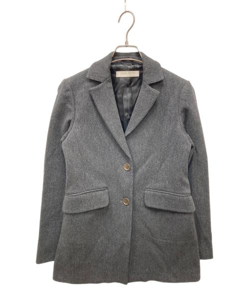 MIU MIU（ミュウミュウ）MIU MIU (ミュウミュウ) バックスリット2Bジャケット グレー サイズ:38の古着・服飾アイテム