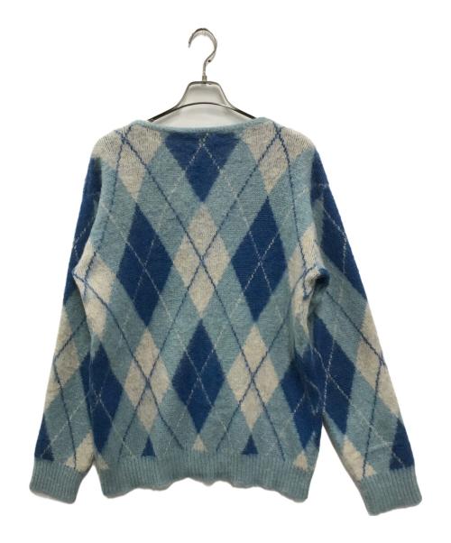 Needles（ニードルズ）Needles (ニードルズ) Mohair Cardigan Argyle(モヘヤ カーディガン アーガイル) ブルー サイズ:Mの古着・服飾アイテム