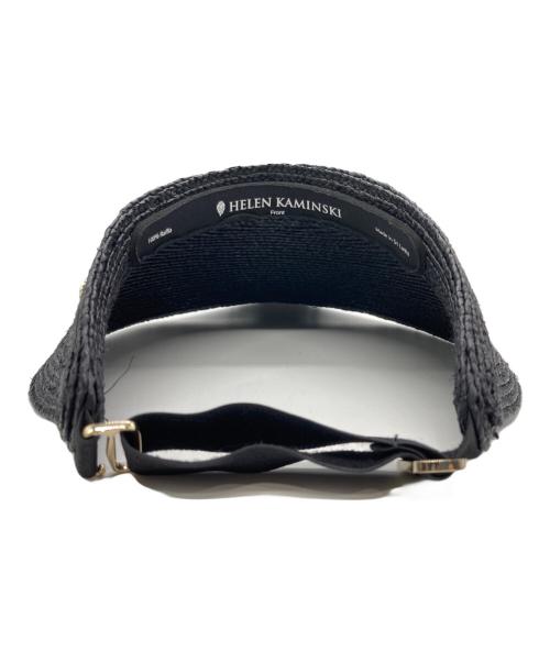 HELEN KAMINSKI（ヘレンカミンスキー）HELEN KAMINSKI (ヘレンカミンスキー) ラフィアサンバイザー ブラック サイズ:-の古着・服飾アイテム