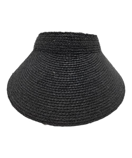 HELEN KAMINSKI（ヘレンカミンスキー）HELEN KAMINSKI (ヘレンカミンスキー) ラフィアサンバイザー ブラック サイズ:-の古着・服飾アイテム