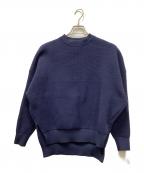 ENFOLDエンフォルド）の古着「クルーネックニット」｜ネイビー