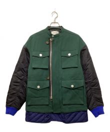 ENFOLD（エンフォルド）の古着「Fine Woolギャバ ミリタリーコート」｜グリーン
