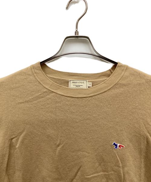 maison kitsune（メゾンキツネ）maison kitsune (メゾンキツネ) トリコワッペンニット ベージュ サイズ:Lの古着・服飾アイテム
