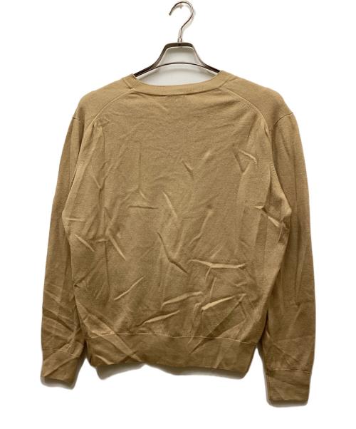 maison kitsune（メゾンキツネ）maison kitsune (メゾンキツネ) トリコワッペンニット ベージュ サイズ:Lの古着・服飾アイテム