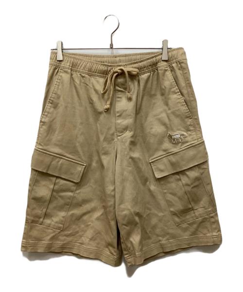 PUMA（プーマ）PUMA (プーマ) maison kitsune (メゾンキツネ) カーゴショートパンツ ベージュ サイズ:Mの古着・服飾アイテム