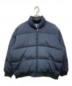 POLO RALPH LAURENポロ・ラルフローレン）の古着「ロゴ刺繍ダウンジャケット」｜ネイビー