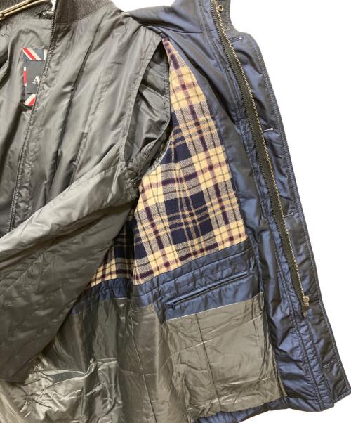 Aquascutum（アクアスキュータム）Aquascutum (アクアスキュータム) シルバーフォックスファー玉虫地ダウンコート ブルー サイズ:Mの古着・服飾アイテム