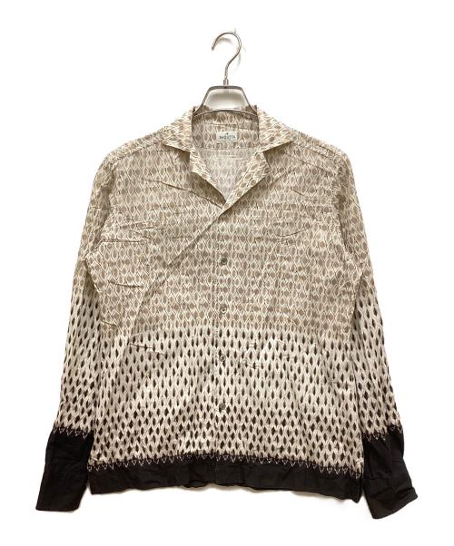 Bagutta（バグッタ）BAGUTTA (バグッタ) オープンカラーシャツ ベージュ サイズ:Mの古着・服飾アイテム
