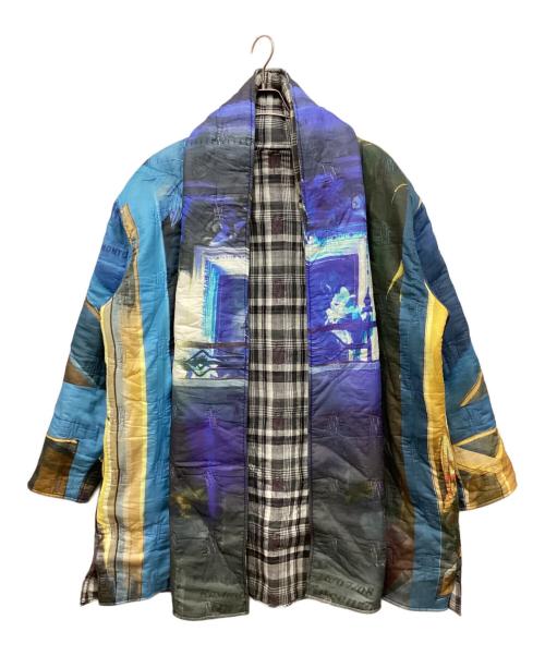 BLESS N°（ブレス）BLESS N° (ブレス) N°75 6020 Jenni QUILTED SCHEICH/転写リバーシブルキルティングコート ブルー サイズ:Lの古着・服飾アイテム