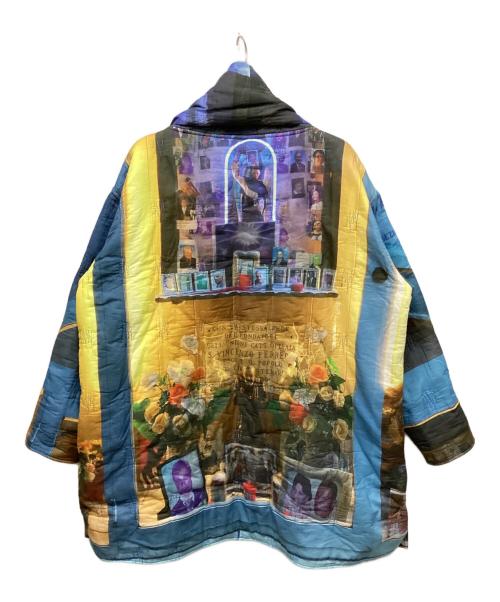 BLESS N°（ブレス）BLESS N° (ブレス) N°75 6020 Jenni QUILTED SCHEICH/転写リバーシブルキルティングコート ブルー サイズ:Lの古着・服飾アイテム