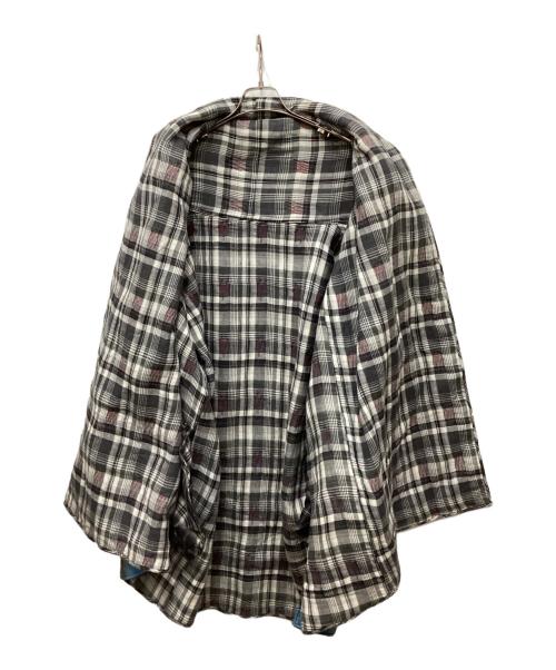 BLESS N°（ブレス）BLESS N° (ブレス) N°75 6020 Jenni QUILTED SCHEICH/転写リバーシブルキルティングコート ブルー サイズ:Lの古着・服飾アイテム