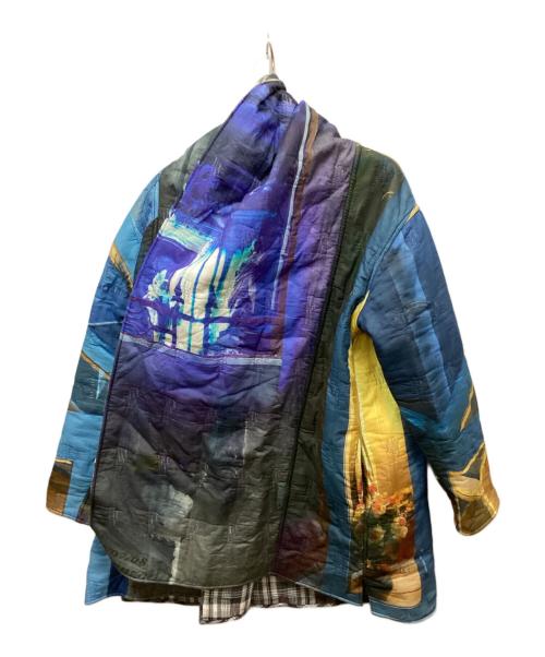 BLESS N°（ブレス）BLESS N° (ブレス) N°75 6020 Jenni QUILTED SCHEICH/転写リバーシブルキルティングコート ブルー サイズ:Lの古着・服飾アイテム