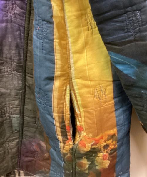 BLESS N°（ブレス）BLESS N° (ブレス) N°75 6020 Jenni QUILTED SCHEICH/転写リバーシブルキルティングコート ブルー サイズ:Lの古着・服飾アイテム