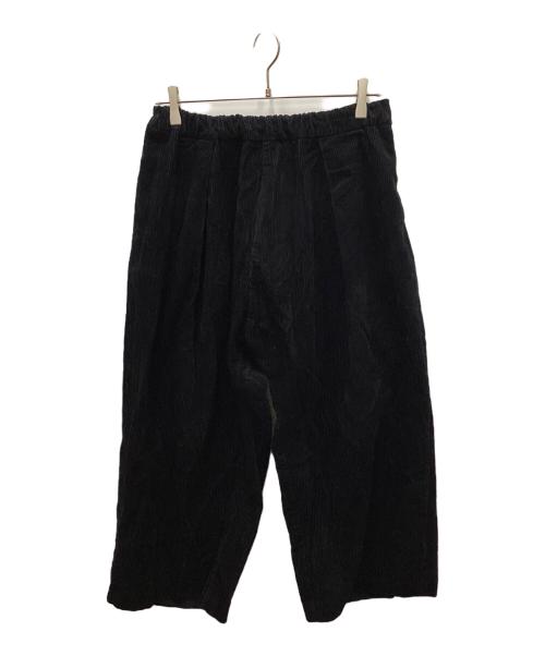 mizuiro-ind（ミズイロインド）mizuiro-ind (ミズイロインド) コーデュロイワイドパンツ ブラック サイズ:FREEの古着・服飾アイテム