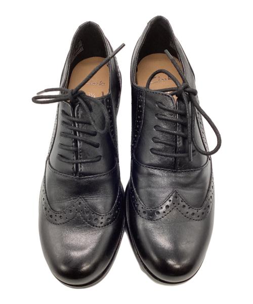CLARKS（クラークス）CLARKS (クラークス) ウィングチップシューズ ブラック サイズ:22.5cmの古着・服飾アイテム