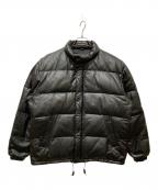 STORMストーム）の古着「オールレザーダウンジャケット」｜ブラック