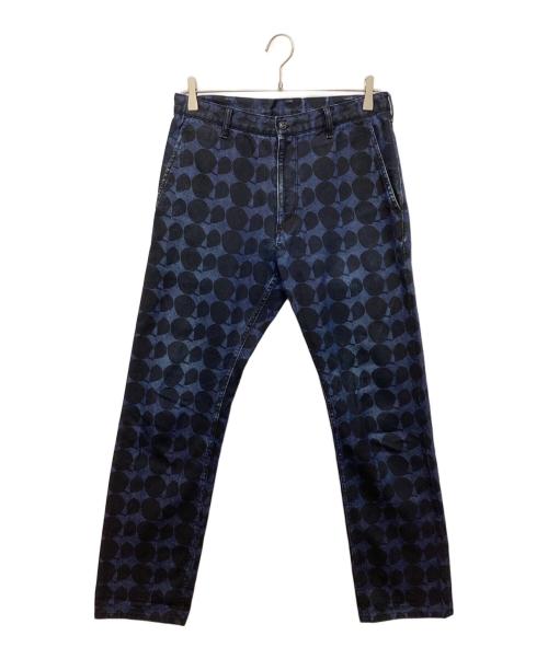 BLACK COMME des GARCONS（ブラックコムデギャルソン）BLACK COMME des GARCONS (ブラックコムデギャルソン) ドットプリントデニムパンツ インディゴ サイズ:Sの古着・服飾アイテム