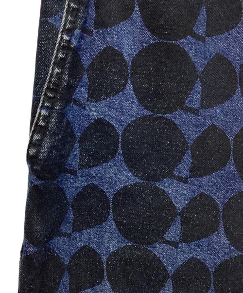 BLACK COMME des GARCONS（ブラックコムデギャルソン）BLACK COMME des GARCONS (ブラックコムデギャルソン) ドットプリントデニムパンツ インディゴ サイズ:Sの古着・服飾アイテム
