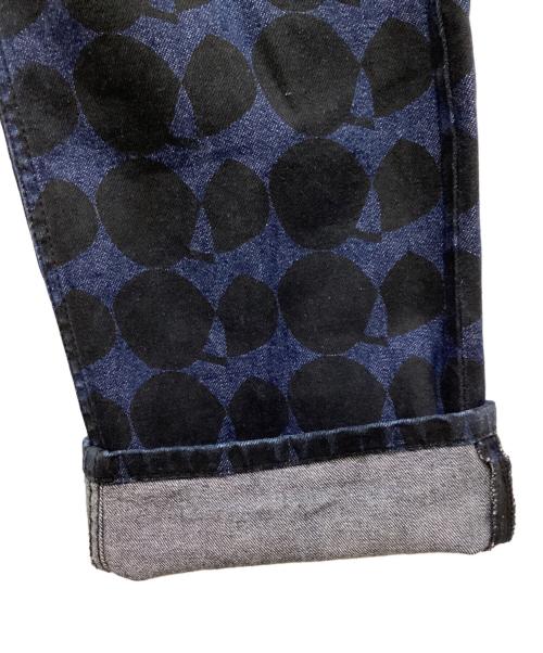 BLACK COMME des GARCONS（ブラックコムデギャルソン）BLACK COMME des GARCONS (ブラックコムデギャルソン) ドットプリントデニムパンツ インディゴ サイズ:Sの古着・服飾アイテム