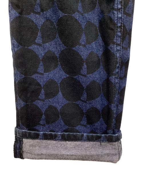 BLACK COMME des GARCONS（ブラックコムデギャルソン）BLACK COMME des GARCONS (ブラックコムデギャルソン) ドットプリントデニムパンツ インディゴ サイズ:Sの古着・服飾アイテム