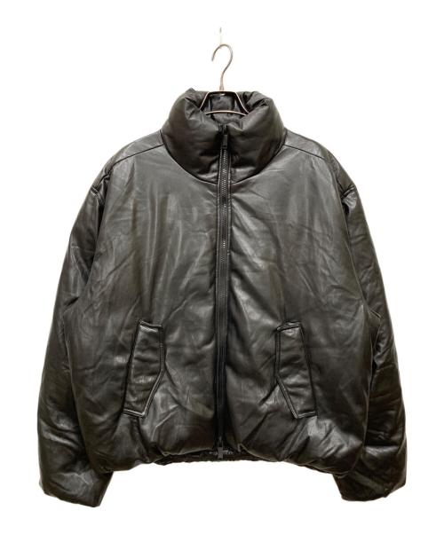 ZARA（ザラ）ZARA (ザラ) Puffer Jacket/フェイクレザー中綿ジャケット ブラック サイズ:XLの古着・服飾アイテム
