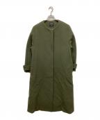 UNITED TOKYOユナイテッドトーキョー）の古着「バッグチェックフレアコート」｜グリーン