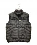 DIESELディーゼル）の古着「W-DWAIN-VEST/ラバーロゴパッチ中綿ベスト」｜ブラック