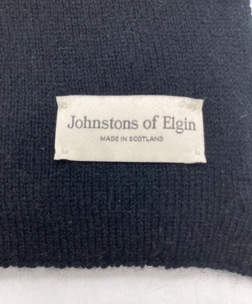 JOHNSTONS OF ELGIN（ジョンストンズオブエルガン）JOHNSTONS OF ELGIN (ジョンストンズオブエルガン) カシミヤストール ブラックの古着・服飾アイテム